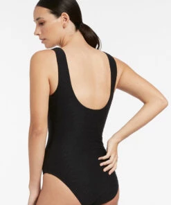 Jets Rio Scoop Neck C-D One Piece Black -Seafolly Fashion Store J10902C D BLK 4