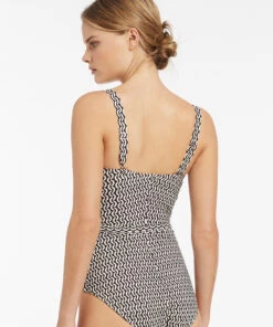 Jets Ipanema Infinity Tank One Piece Chocolate -Seafolly Fashion Store J10905 Chocolate 4