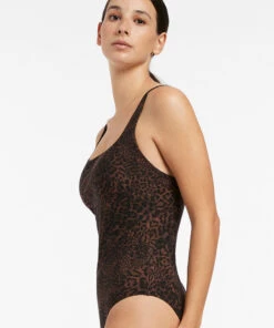 Jets Pantera DD-E Tank One Piece Chocolate -Seafolly Fashion Store J10920DD E Chocolate 3