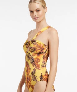 Jets Palmas Gather One Shoulder One Piece Citrus 7 Jets Palmas Gather One Shoulder One Piece Citrus -Seafolly Fashion Store J10926 Citrus 3