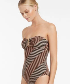 Jets Raya Bandeau One Piece Tobacco -Seafolly Fashion Store J10930 TOBACCO 4