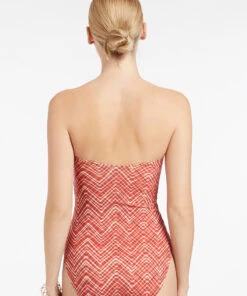 Jets Bonita Bandeau One Piece Maple -Seafolly Fashion Store J10932 Maple 4