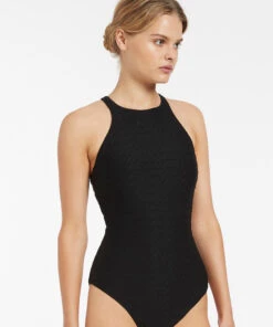 Jets Rio High Neck One Piece Black -Seafolly Fashion Store J10935 BLK 4