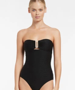 Jets Rio Bandeau One Piece Black 8 Jets Rio Bandeau One Piece Black -Seafolly Fashion Store J10937 BLK 3