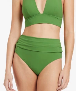 Jetset Fold Down Pant Palm -Seafolly Fashion Store J3749 Palm 3