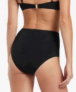 Jetset High Waist Pant Black -Seafolly Fashion Store J3769 BLK 4