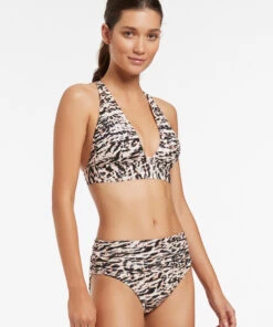 Jets Sahara Fold Down Bikini Bottom Black