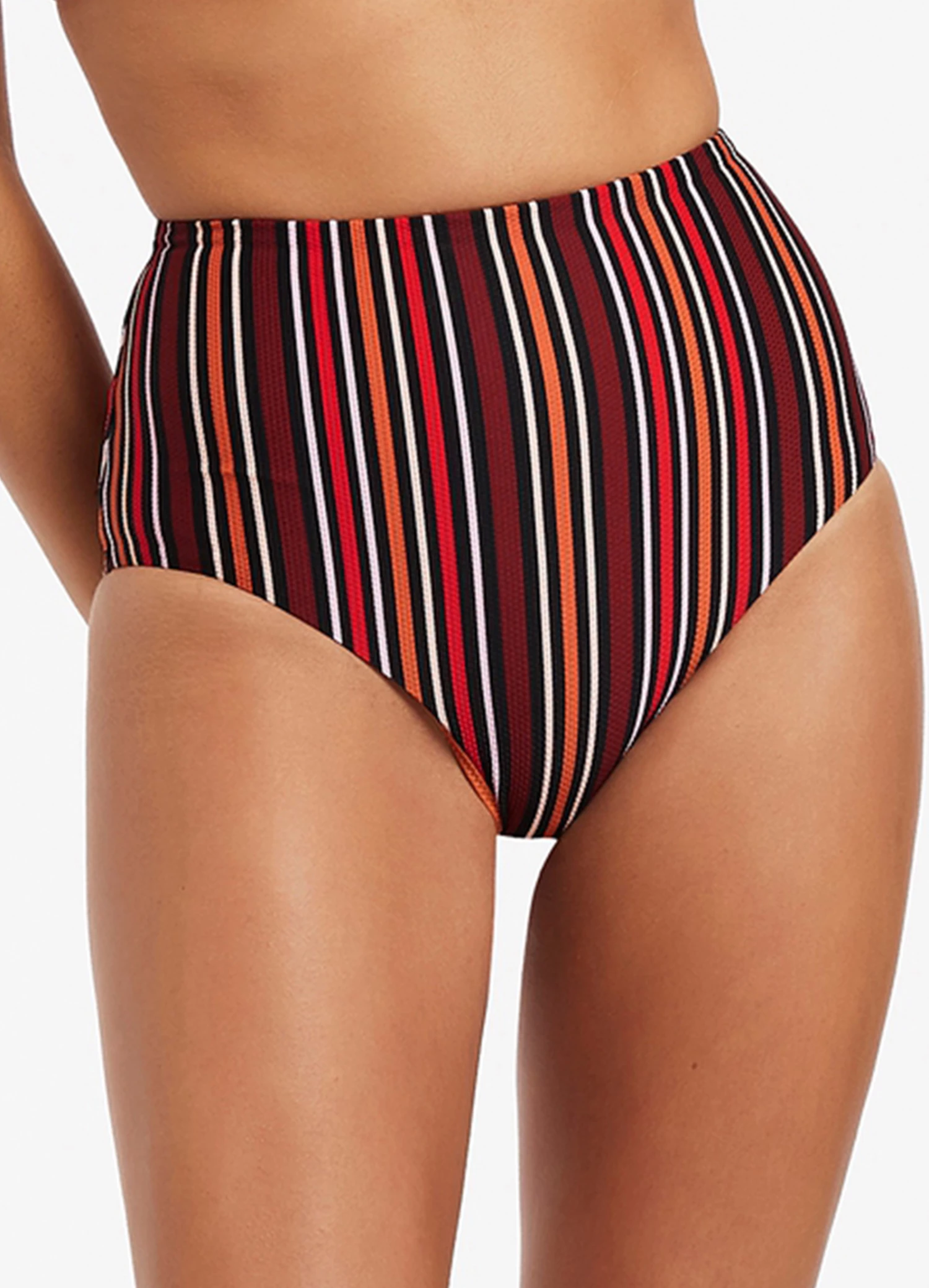 Jets Bedouin Stripe High Waist Bikini Bottom Black 2 Jets Bedouin Stripe High Waist Bikini Bottom Black - Image 2