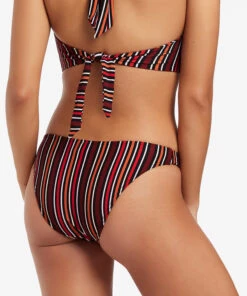Jets Bedouin Stripe Hipster Bikini Bottom Black -Seafolly Fashion Store J3807 BLK 4