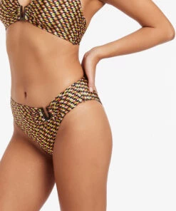 Jets Nomadic Lights Mid Trim Bikini Bottom Citron -Seafolly Fashion Store J3808 Citron 25203