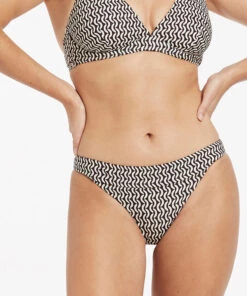 Jets Ipanema Banded Highleg Pant Chocolate -Seafolly Fashion Store J3816 Chocolate 3