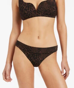 Jets Pantera Banded Highleg Pant Chocolate -Seafolly Fashion Store J3843 Chocolate 3