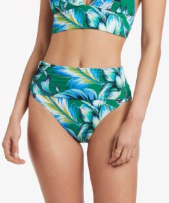 Jets Viva Fold Down Pant Emerald 11 Jets Viva Fold Down Pant Emerald -Seafolly Fashion Store J3866 Emerald 3