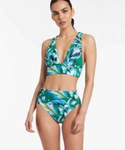 Jets Viva Fold Down Pant Emerald 12 Jets Viva Fold Down Pant Emerald -Seafolly Fashion Store J3866 Emerald 4