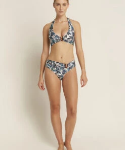 Jets Isola Bella D/DD Halter Top Aqua/white