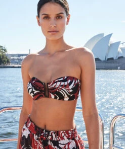 Jets Casa Lucia Bandeau Top Desert red/black