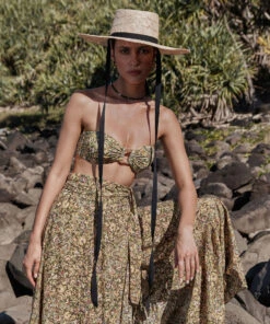 Jets Majorelle Trim Bandeau Bikini Citron