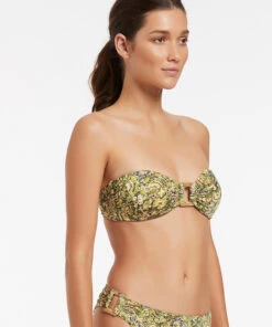 Jets Majorelle Trim Bandeau Bikini Citron -Seafolly Fashion Store J40311 Citron 4