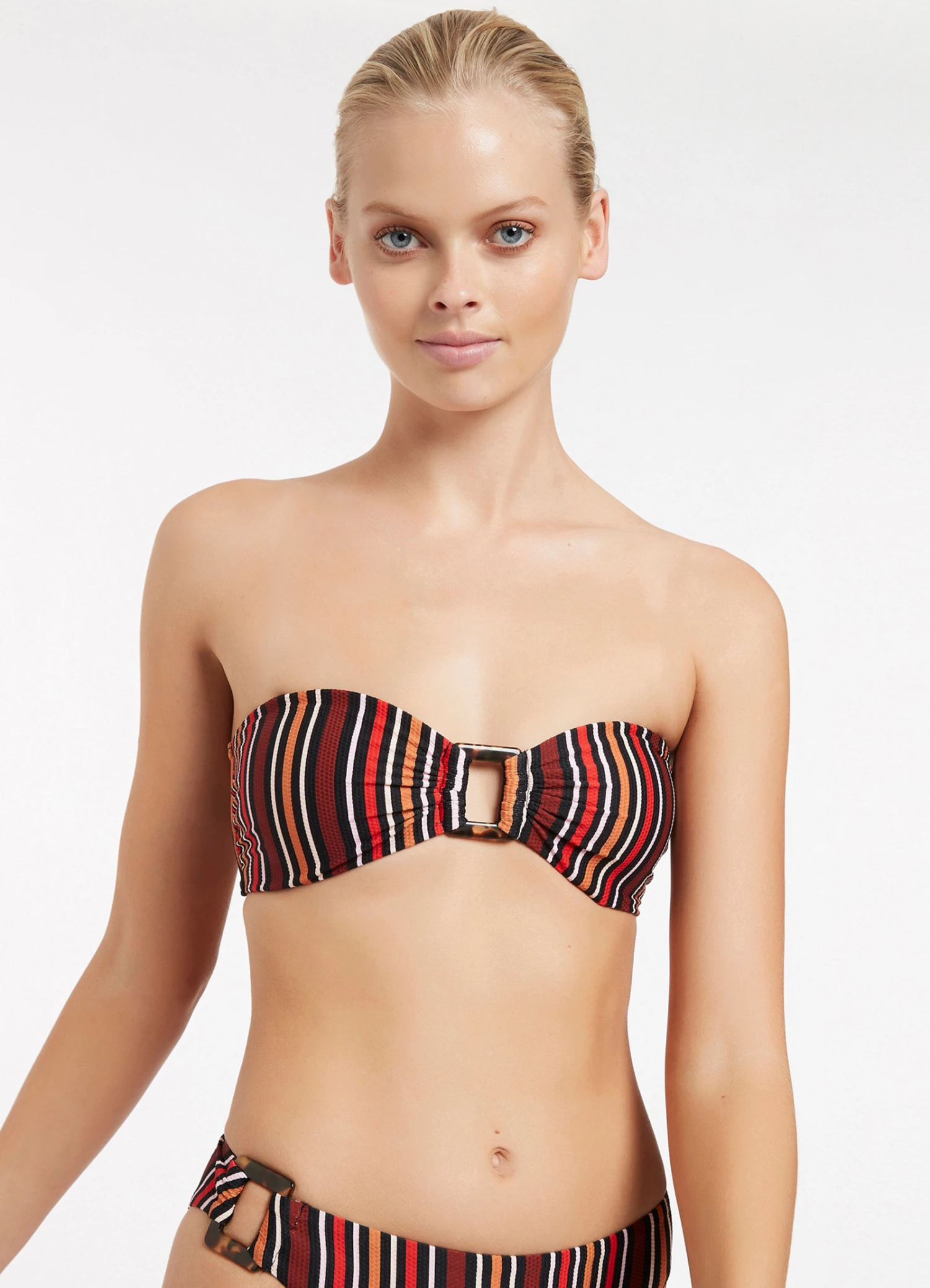 Jets Bedouin Stripe Bandeau Bikini Top Black 2 Jets Bedouin Stripe Bandeau Bikini Top Black - Image 2