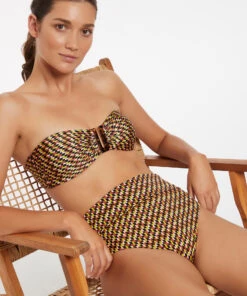 Jets Nomadic Lights Bandeau Bikini Top Citron