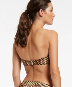 Jets Nomadic Lights Bandeau Bikini Top Citron -Seafolly Fashion Store J40321 Citron 4