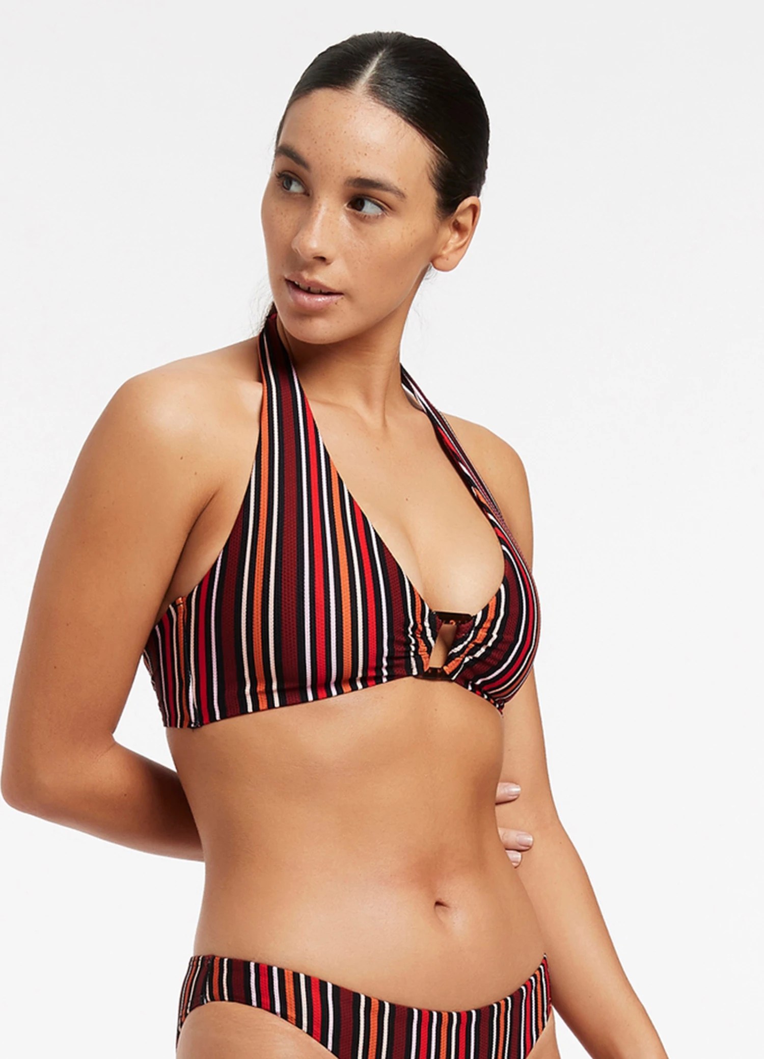 Jets Bedouin Stripe D/DD Halter Bikini Top Black 3 Jets Bedouin Stripe D/DD Halter Bikini Top Black - Image 3