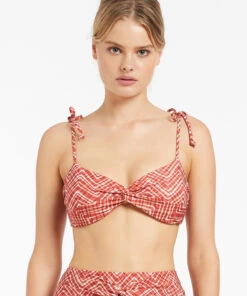 Jets Bonita Twist Front Top Maple -Seafolly Fashion Store J40347 Maple 3