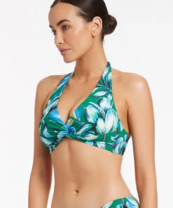 Jets VIVA D-DD TWIST FRONT TOP Emerald -Seafolly Fashion Store J40405D DD Emerald 3