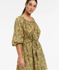Jets Majorelle Bell Sleeve Kaftan Olive -Seafolly Fashion Store J60822 Olive 3