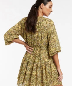 Jets Majorelle Bell Sleeve Kaftan Olive -Seafolly Fashion Store J60822 Olive 4