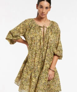 Jets Majorelle Bell Sleeve Kaftan Olive -Seafolly Fashion Store J60822 Olive 5