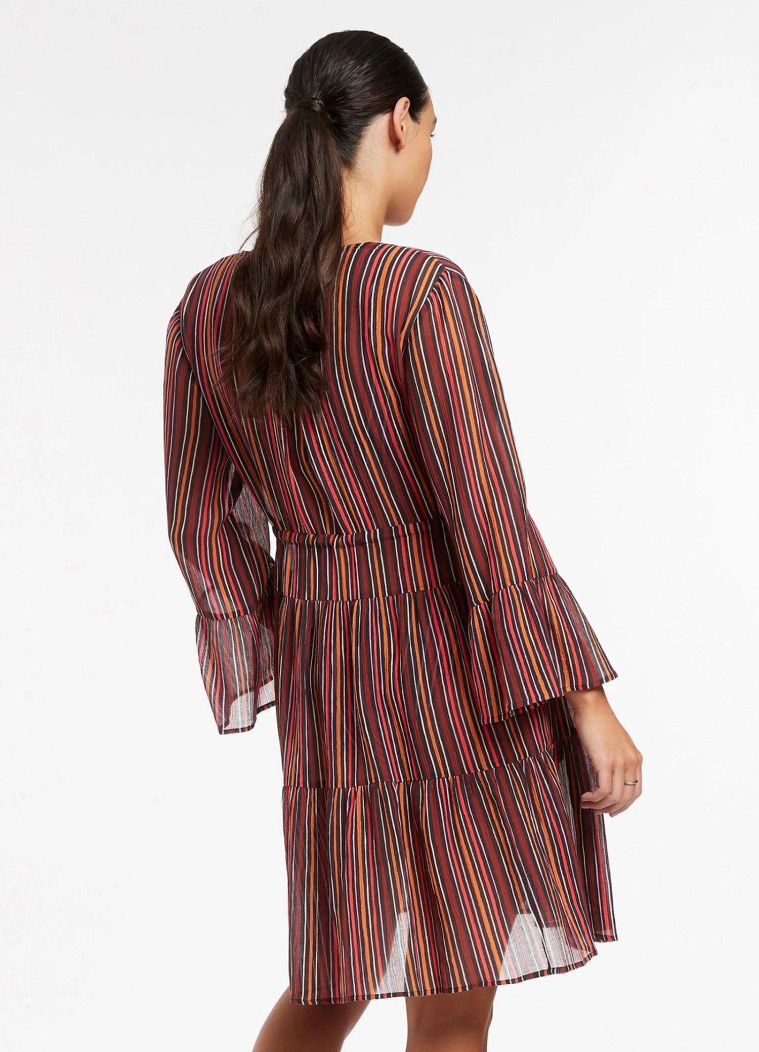 Jets Bedouin Stripe Tiered Cover Up Dress Black 5 Jets Bedouin Stripe Tiered Cover Up Dress Black - Image 5