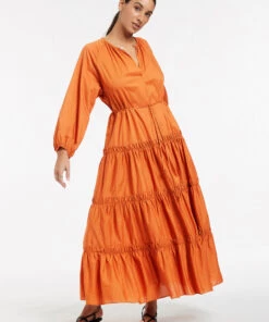 JETSET Tiered Maxi Dress Ginger