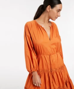 JETSET Tiered Maxi Dress Ginger -Seafolly Fashion Store J60835 Ginger 3