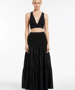 Jets Pantera Shirred Skirt/Dress Black