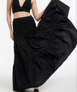 Jets Pantera Shirred Skirt/Dress Black -Seafolly Fashion Store J60852 Black 6