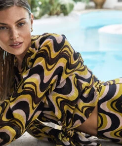 Jets Ascenso Gathered Shirt Citrus 10 Jets Ascenso Gathered Shirt Citrus -Seafolly Fashion Store J60862 Citrus 5