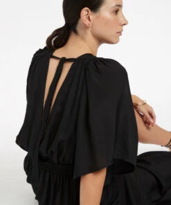 Jetset Full Sleeve Dress Black -Seafolly Fashion Store J60873 Black 4