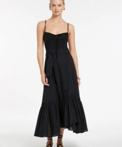 Jets Ascenso Tier Wrap Skirt Black