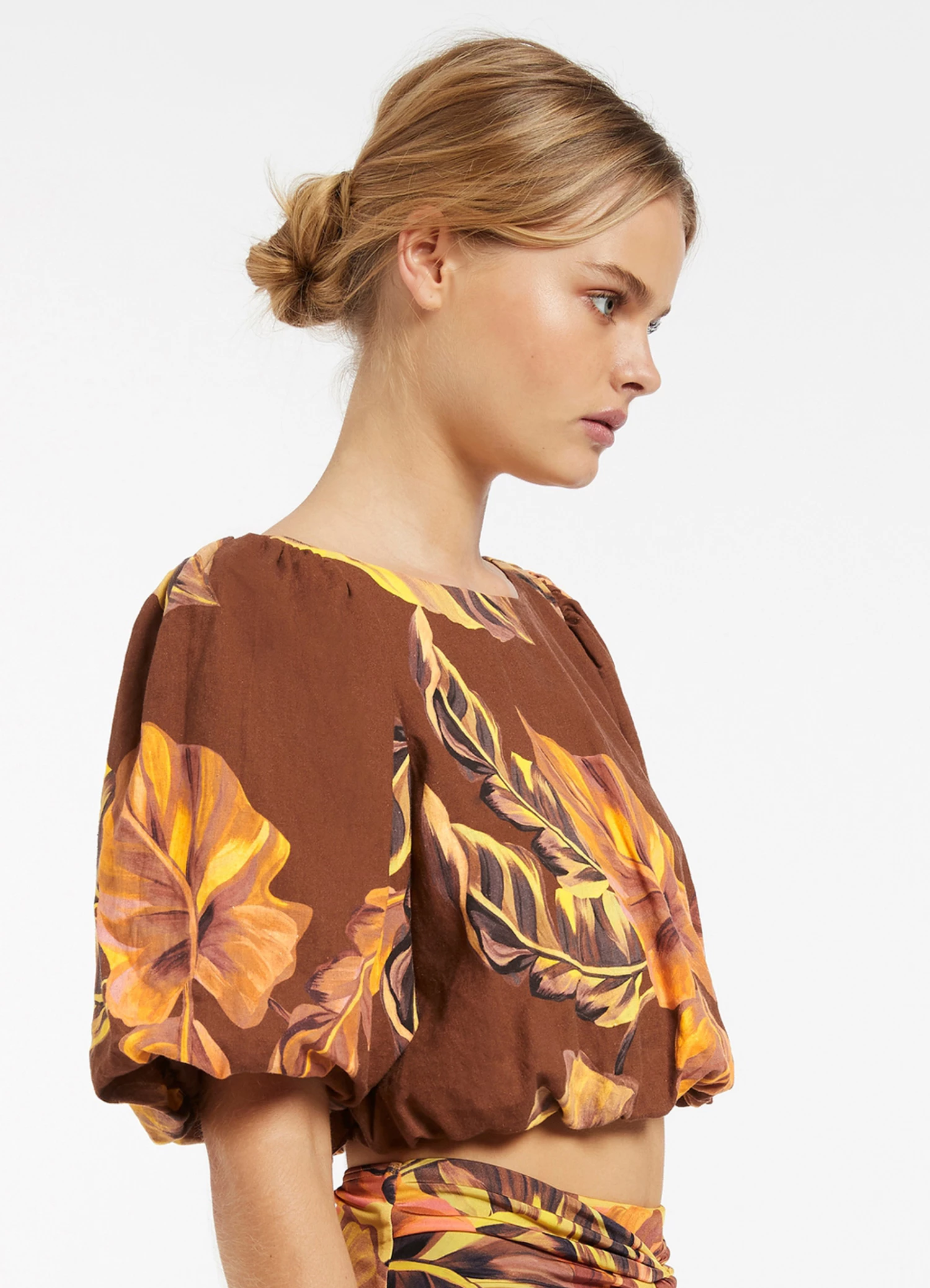 Jets Palmas Puff Sleeve Top Chocolate 3 Jets Palmas Puff Sleeve Top Chocolate - Image 3