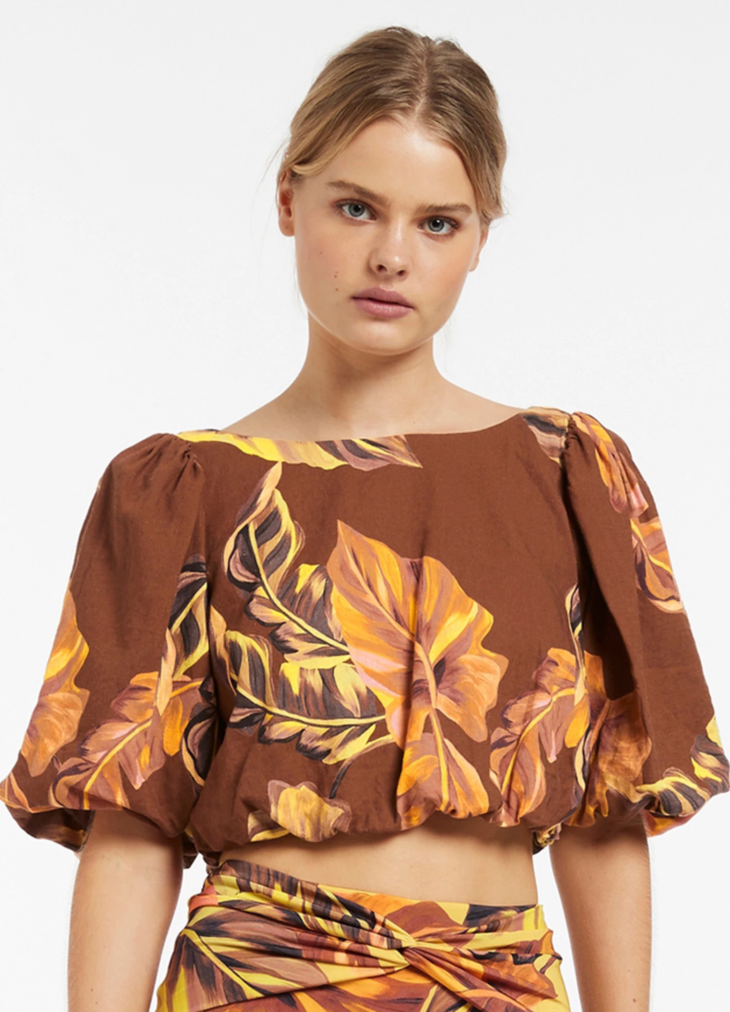 Jets Palmas Puff Sleeve Top Chocolate 6 Jets Palmas Puff Sleeve Top Chocolate - Image 6