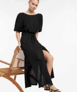 Jets Palmas Straight Skirt/Sarong Black