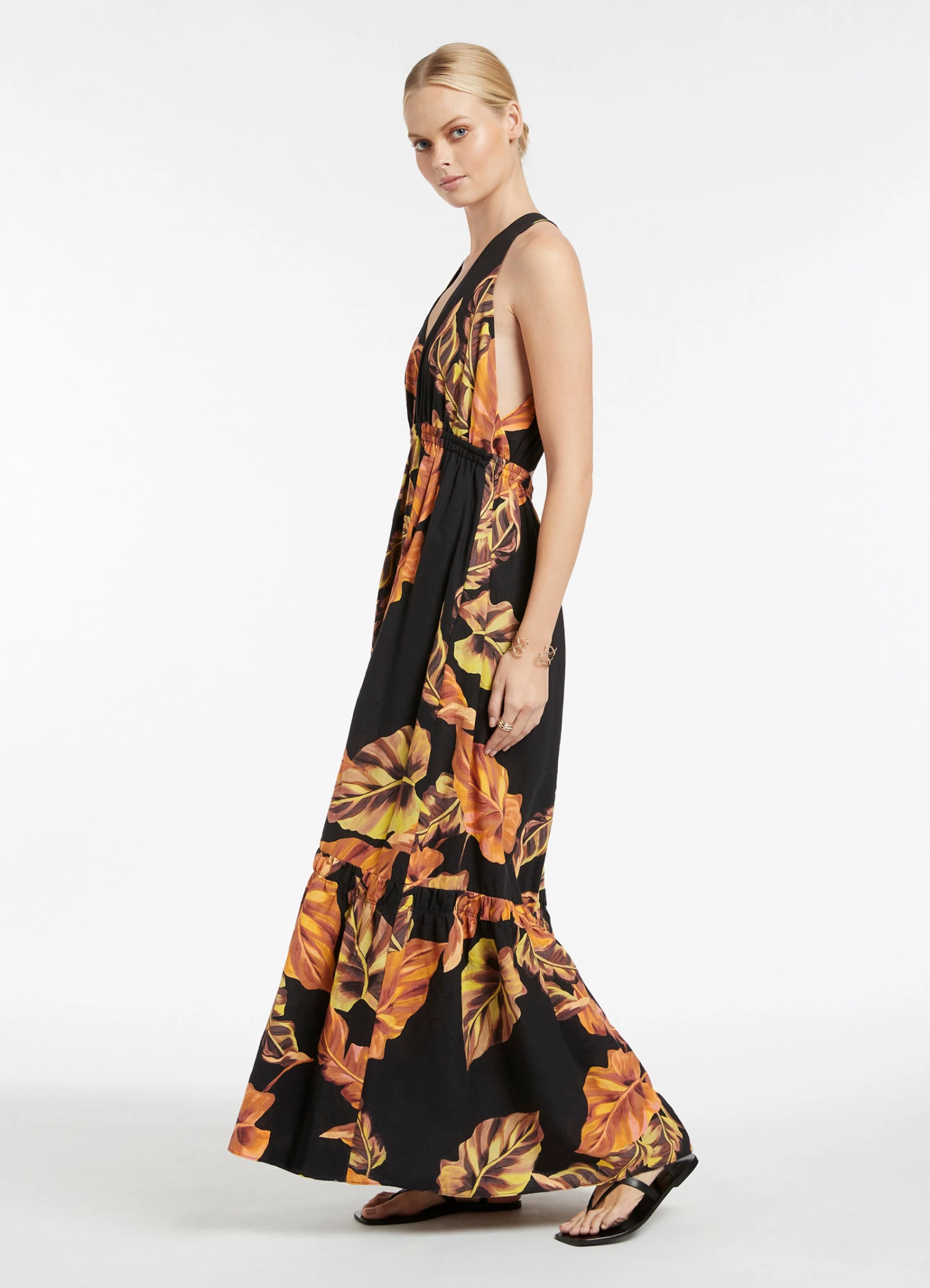 Jets Palmas Plunge Maxi Dress Black 4 Jets Palmas Plunge Maxi Dress Black - Image 4