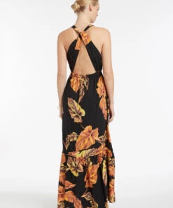 Jets Palmas Plunge Maxi Dress Black 10 Jets Palmas Plunge Maxi Dress Black -Seafolly Fashion Store J60895 Black 5