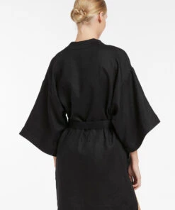 Jetset Beach Robe Black 7 Jetset Beach Robe Black -Seafolly Fashion Store J60899 BLK 3