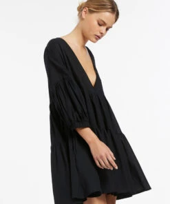 Jets Pantera Cover Up Dress Black -Seafolly Fashion Store J60900 Black 3