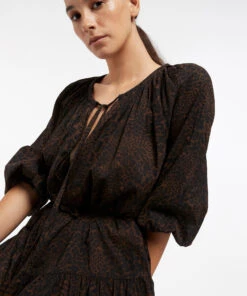 Jets Pantera Bell Sleeve Kaftan Chocolate