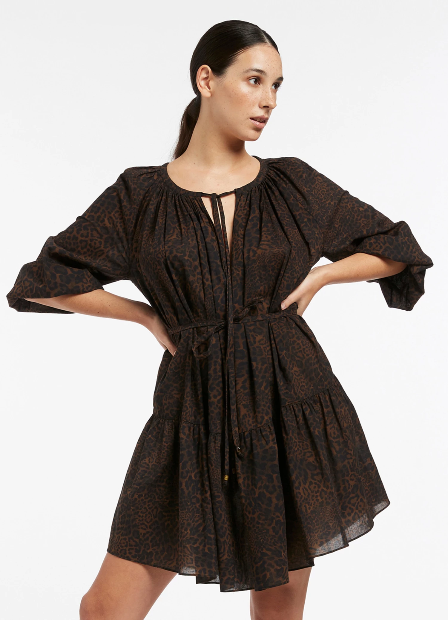Jets Pantera Bell Sleeve Kaftan Chocolate 2 Jets Pantera Bell Sleeve Kaftan Chocolate - Image 2