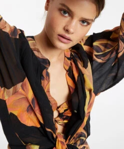 Jets Palmas Gathered Shirt Black -Seafolly Fashion Store J60902 Black 5