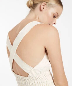 Jetset Shirred Top Cream 5 Jetset Shirred Top Cream -Seafolly Fashion Store J60909 Cream 3